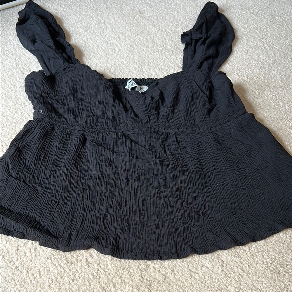 Hollister Black Babydoll Top